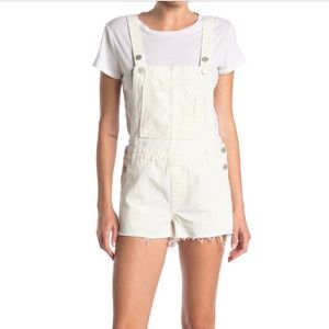 NWT Blank NYC White Denim Shortalls